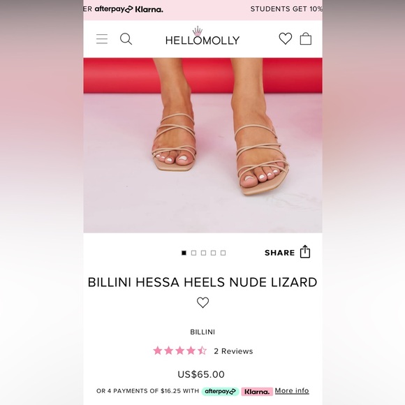 🏖️SALE!🏖️ NIB Billini Nude Lizard Hessa Sandals from Hello Molly Size 9 - Picture 9 of 9